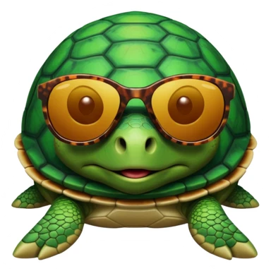 Turtle wearing sunglasses  sticker