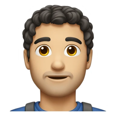 European dark hair Tino sticker