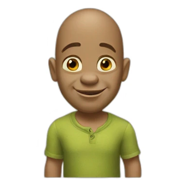 Shrek no hair big ear sticker