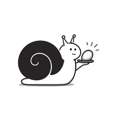 snail with a pacifier sticker