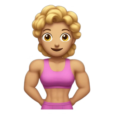 A mam with big muscles sticker