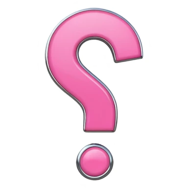 pink question  sticker