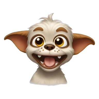 Smiling gizmo gremlin emoji sticker