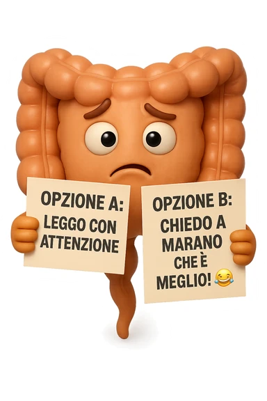 SU QUESTO STILE FAI UN EMOJI STILE IPHONE 3D DI UN INTESTINO CHE HA nella mano destra "OPZIONE A: LEGGO CON ATTENZIONE" E NELLA MANO SINISTRA" OPZIONE B: CHIEDO A MARANO CHE è MEGLIO! (METTICI UNO SMILE CON RISATE QUI)", FAGLI UN ESPRESSIONE CONFUSA MENTRE GUARDA L'OPZIONE A E FALLO MOLTO REALISTICO IN 3D sticker