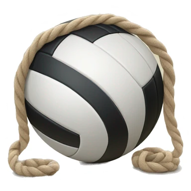 Volleyball with a rope around it  sticker