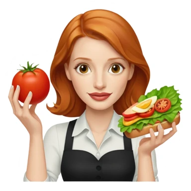 Jessica Chastain, making sandwich  sticker