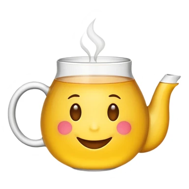 Yellow emoji clocking that tea  sticker