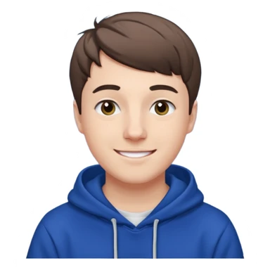 Draw MrBeast in casual hoodie with short hair, french cut  & friendly smile. sticker