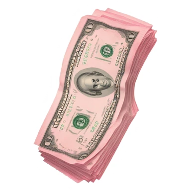 Pink money sticker