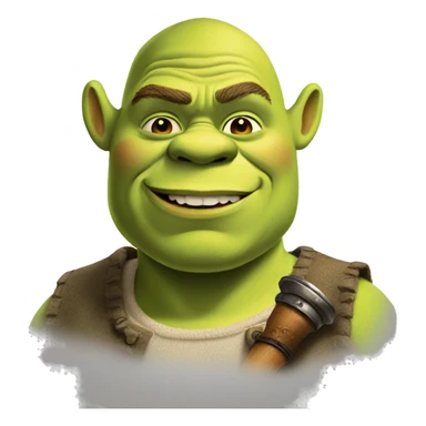 shrek with a pipe sticker