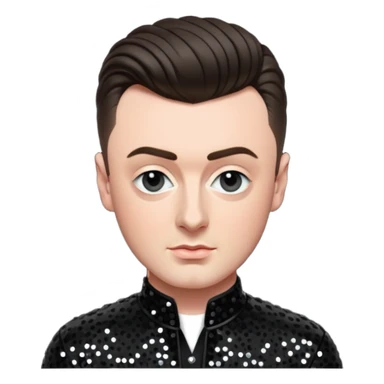 Sam Smith with black sequin outfit sticker