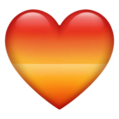 Ombré red orange yellow heart sticker