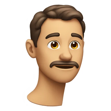 telling someone to shh with a big jawline sticker