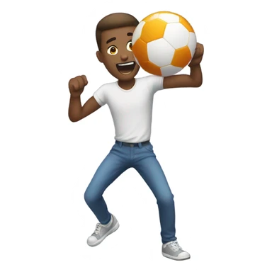 guy bouncing a ball that is super bouncy sticker