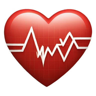 heart ecg sticker