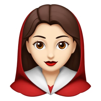 Kahverengi saçlı beyaz tenli vampir bir kadın sticker