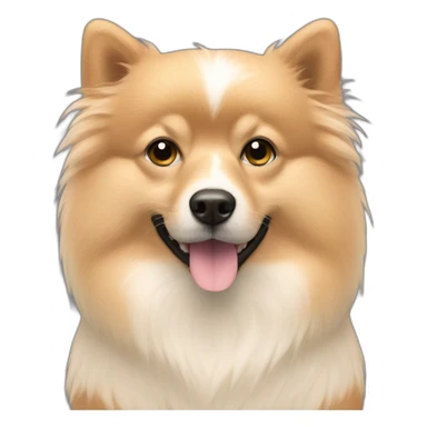 spitz with x-alopecia full-height sticker