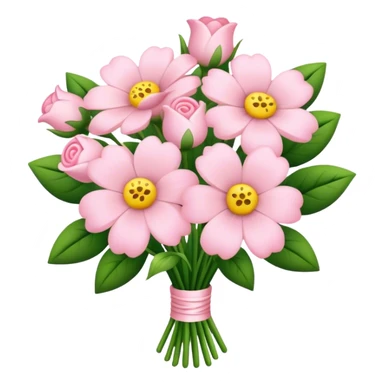 pale pink flower bouquet  sticker