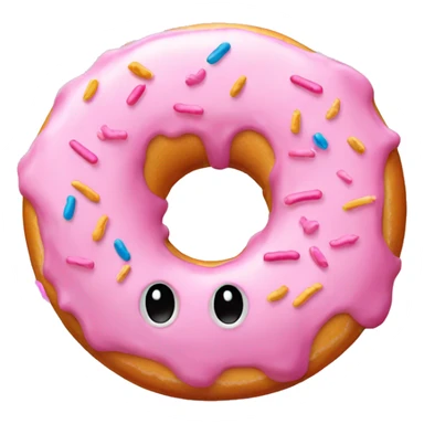 Pink frosted donut sticker