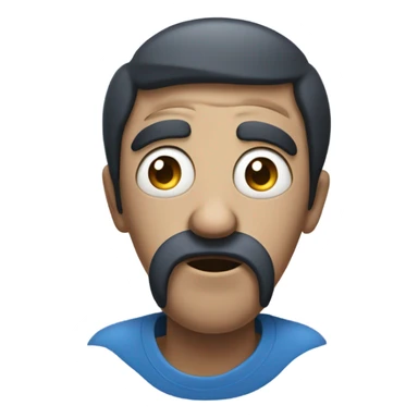 blue sleepy face emoji sticker