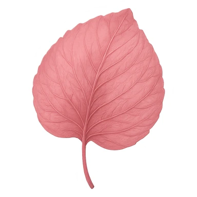 pink leaf, digital illustration sticker