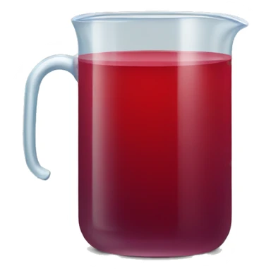 glass jug of red juice sticker