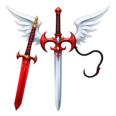 Sword angel x devil sticker