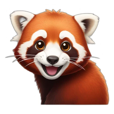Red Panda happy sticker