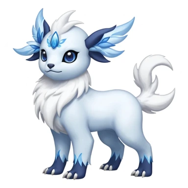 Floral Absol-Amaura-fusion-Fakemon-animal-creature  sticker