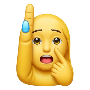 Crying emoji sticking up the middle finger sticker