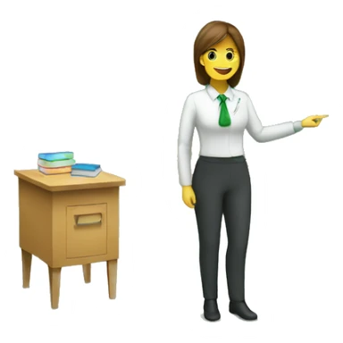 Teacher and green school chalk board  sticker