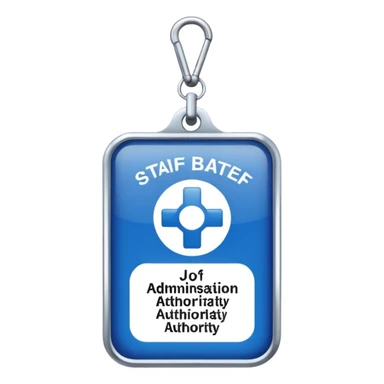 staff badge for administration authority sticker