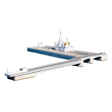 Русская белая кирпичная панелька с фиолетовыми неоновыми окнами в виде куба sticker