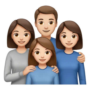 One guy 2 girls  all brunettes sticker