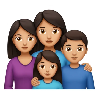 Latin mom with 3 kids. 15 year old girl. 13 year old boy and a 3 year old girl. sticker