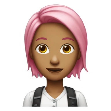 girl speaker pink hair sticker