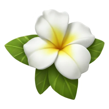 yellow white hawaiian flower sticker