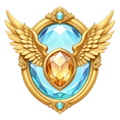 Topaz stone award-in-frame-decorated-with-golden-angel--wings sticker