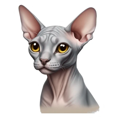 no color sphynx cat sticker