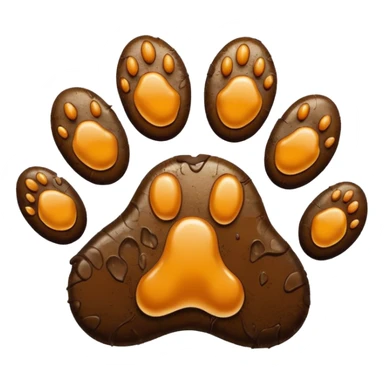 dog paw print sticker