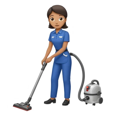 housekeeper vacuum the floor sticker