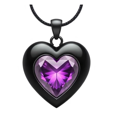 goth heart with a dark crystal pendant sticker