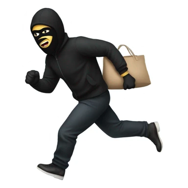 Robber runs  sticker
