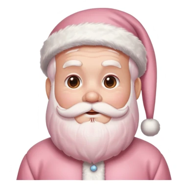 Light pink and white santa claus sticker