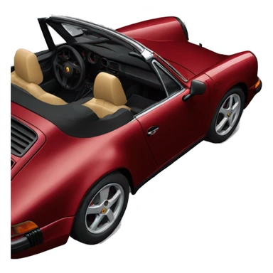 Dark red Porsche cabriolet  sticker