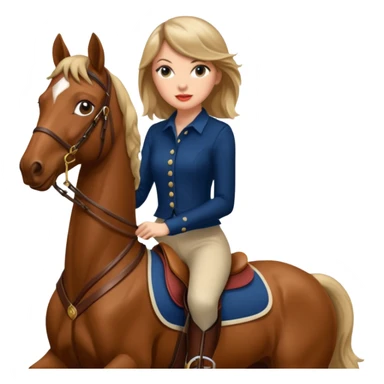 Taylor swift riding a horse. sticker