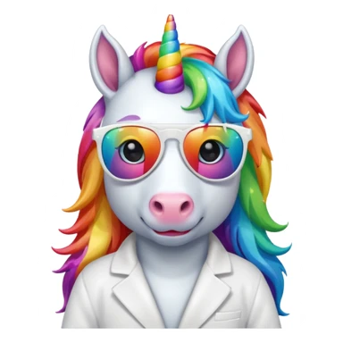 Unicorn with sunglasses sticker