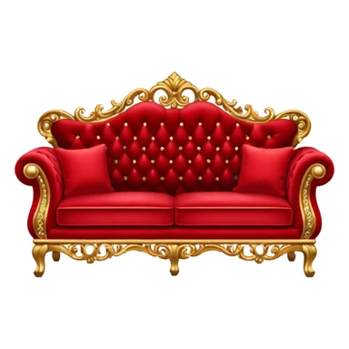 Sparkly red sofa sticker