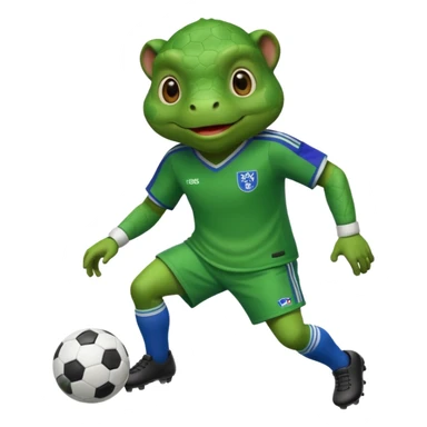 Bufo playing soccer sticker
