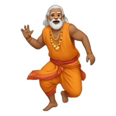 indian baba tripping sticker